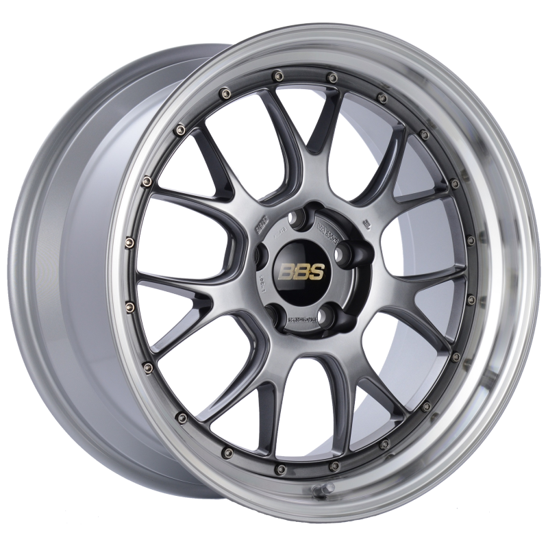 BBS LM-R 19x9.5 5x120 ET25 Diamond Black Center Diamond Cut Lip Wheel -82mm PFS/Clip Required BBS
