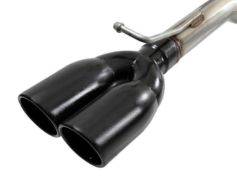 aFe MACH Force-Xp 2-1/2in 304 SS Cat-Back Exhaust 15-21 Dodge Challenger V6-3.6L - Quad Black Tip aFe