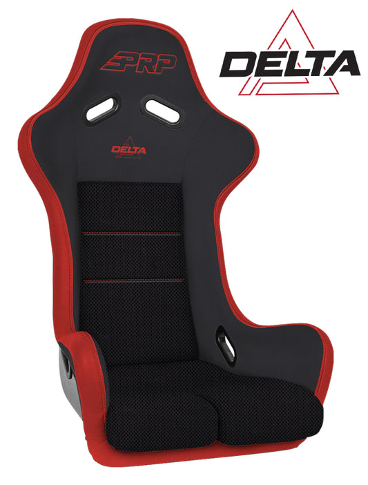 PRP Delta Composite Seat- Black/Red (PRP Red Outline/Delta Red- Red Stitching/201-263-201-237) A37F-237
