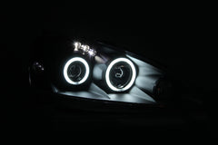 ANZO USA Acura Rsx Projector Headlights W/ Halo Black; 2005-2006 - eliteracefab.com