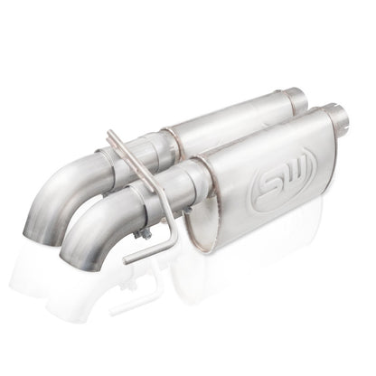 Stainless Works 2010-14 Ford Raptor 3in Exhaust Chambered Mufflers Dump Exit Stainless Works