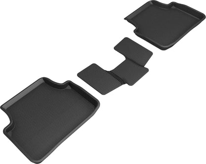 3D MAXpider L1VW10621509 18-21 Volkswagen Tiguan Kagu 2nd Row Floormats - Black