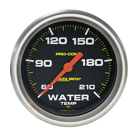 Autometer Pro Comp 60-210 Deg F Full Sweep Electronic Water Temperature Low Temp Gauge 5469