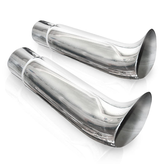 Stainless Works Elf Ear Exhaust Tips 2in Body 2in ID Inlet Stainless Works