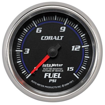 Autometer Cobalt 2-5/8in  Mechanical Fuel Pressure Gauge 0-15 PSI 7911