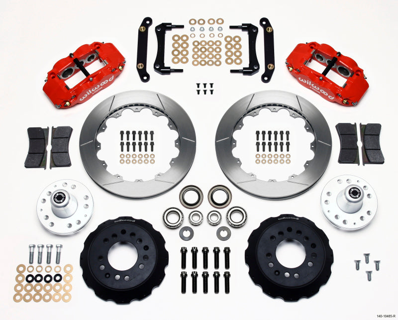 Wilwood Narrow Superlite 6R Front Hub Kit 12.88in Red 70-78 Camaro (*Line Kit Needed*) Wilwood