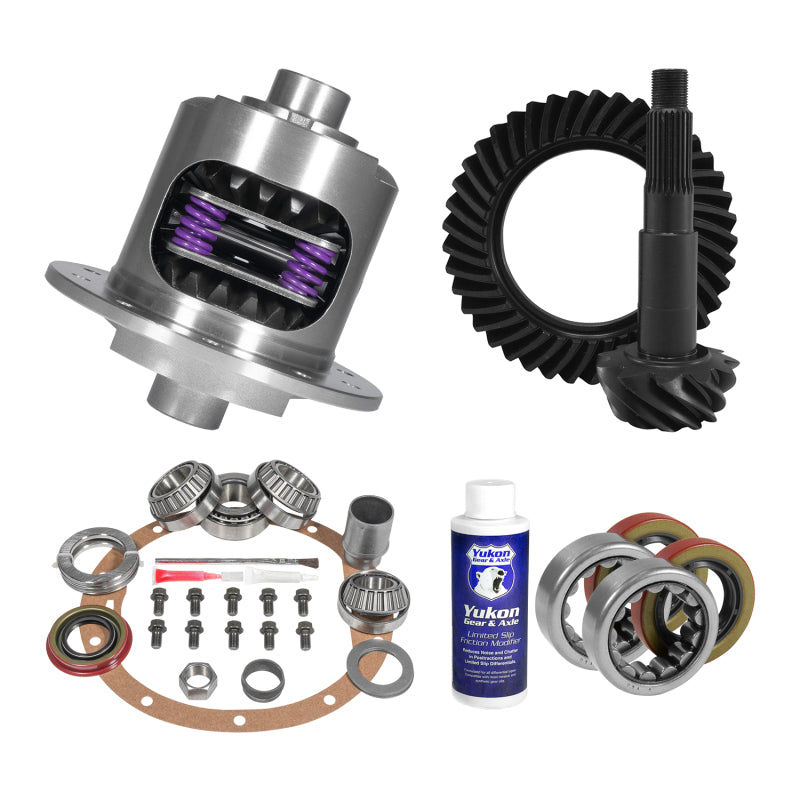 Yukon 8.2in GM 3.08 Rear Ring & Pinion Install Kit 28 Spline Positraction 2.25in Axle Bearings Yukon Gear & Axle