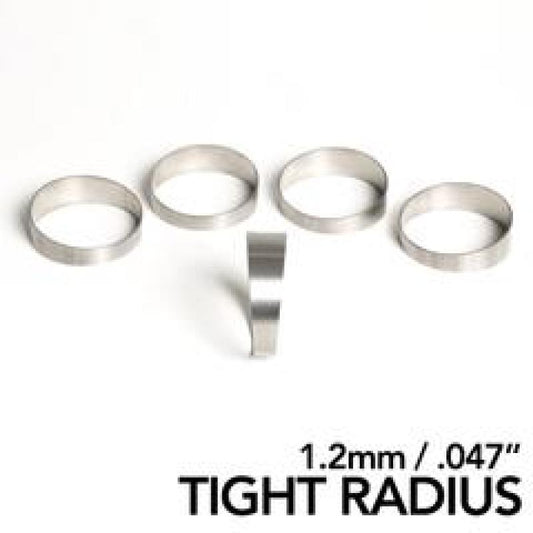 Ticon Industries 3.5in 45 Degree 1D CLR 1mm/.039in Wall Titanium Pie Cuts - 5pk Ticon