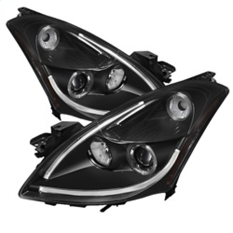 Spyder Nissan Altima 4Dr 10-12 Projector Headlights Light DRL LED Halo Blk PRO-YD-NA104D-LTDRL-BK - eliteracefab.com