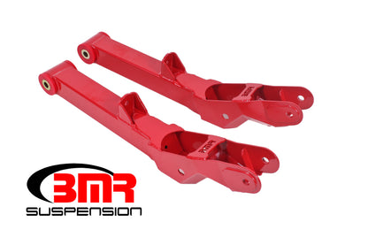 BMR CAMARO LOWER CONTROL ARMS, REAR, NON-ADJUSTABLE, POLY BUSHINGS RED ( 2010-2015 ) - eliteracefab.com