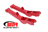 BMR CAMARO LOWER CONTROL ARMS, REAR, NON-ADJUSTABLE, POLY BUSHINGS RED TCA028R