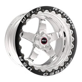 Weld S71 15x9.33 / 5x4.75 BP / 5.5in. BS Polished Wheel (Medium Pad) - Black Single Beadlock MT