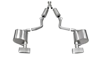 Corsa 11-13 Dodge Challenger R/T 5.7L V8 Polished Xtreme Cat-Back Exhaust - eliteracefab.com