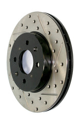 STOPTECH 2013+ BMW F30 3-SERIES LEFT SLOTTED & DRILLED SPORT BRAKE ROTOR – REAR, 127.34150L - eliteracefab.com