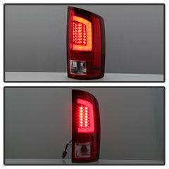 Spyder 03-06 Dodge Ram 2500/3500 V3 Light Bar LED Tail Light - Red Clear (ALT-YD-DRAM02V3-LBLED-RC) - eliteracefab.com