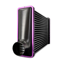 Load image into Gallery viewer, Mishimoto Universal Carbon Fiber Intercooler - Gloss Tanks - 525mm Silver Core - C-Flow - GR V-Band