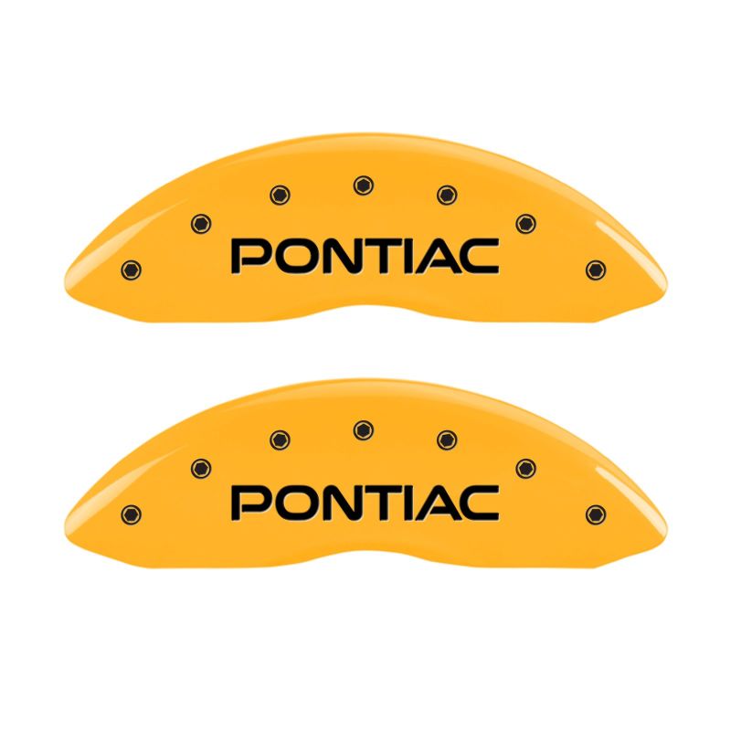 MGP 4 Caliper Covers Engraved Front Pontiac Rear G8 Yellow Finish Black Char 2008 Pontiac G8 MGP