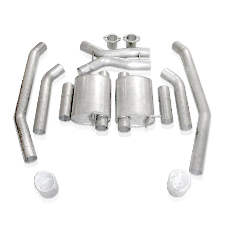 Stainless Works 2004 GTO 3in Catback Chambered Mufflers X-Pipe Wide Oval Tip Stainless Works