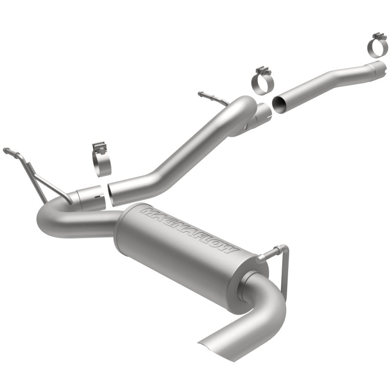 MagnaFlow 12-14 Jeep Wrangler 3.6L Single Straight Rear P/S Exit Stainless C/b Perf Exhaust-Comp Magnaflow