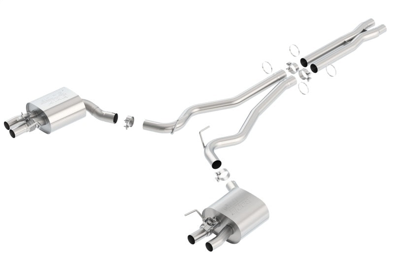 Borla 15-16 Ford Mustang Shelby GT350 5.2L ATAK Cat Back Exhaust (Uses Factory Valence) - eliteracefab.com