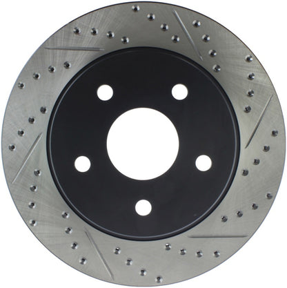 StopTech 04-06 Dodge Durango / 02-10 Ram 1500 (exc Mega Cab) Front Left Slotted & Drilled Rotor Stoptech