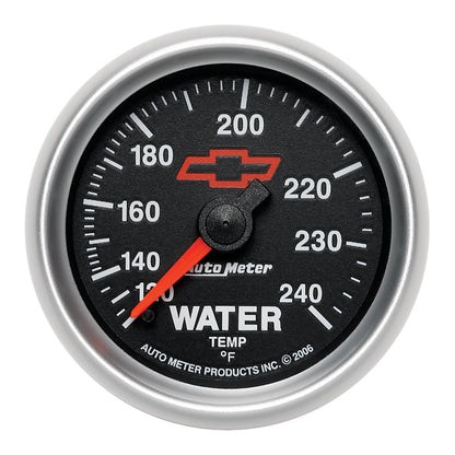 Autometer Sport-Comp II 2-1/16in 120-240 Deg Mechanical Water Temp Gauge - Bowtie Black 3632-00406