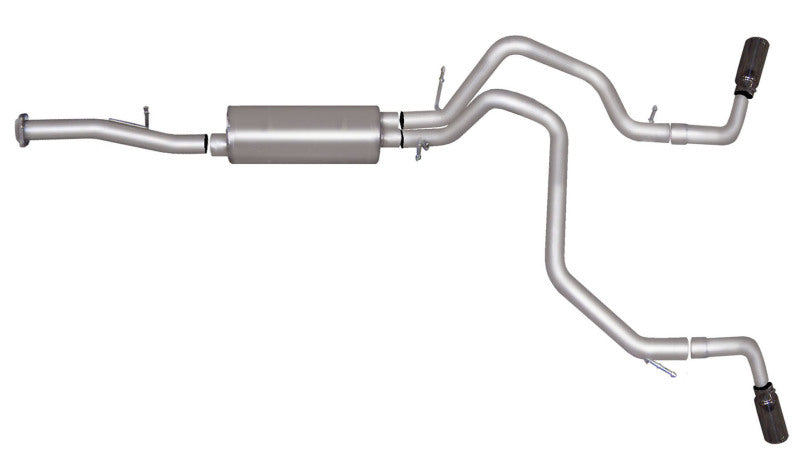 Gibson 07-12 Chevrolet Avalanche LS 5.3L 2.25in Cat-Back Dual Extreme Exhaust - Aluminized - eliteracefab.com