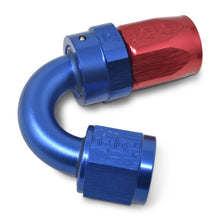 Load image into Gallery viewer, Russell Performance -8 AN Red/Blue 150 Degree Full Flow Swivel Hose End (With 3/4in Radius)