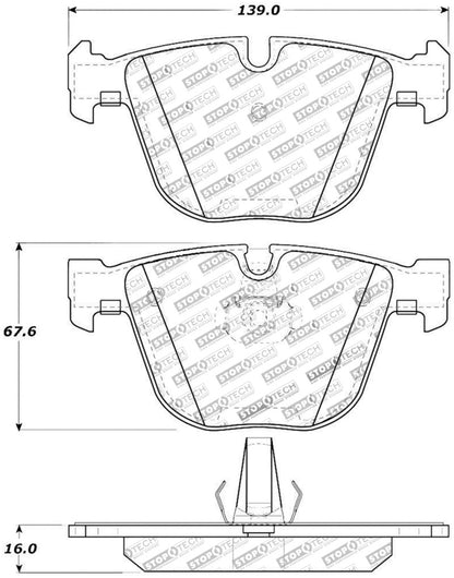 STOPTECH PERFORMANCE 06-09 BMW M5 E60 / 07-09 M6 E63/E63 REAR BRAKE PADS, 309.09190 - eliteracefab.com