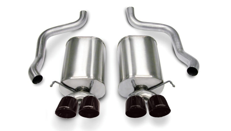 Corsa 05-08 Chevrolet Corvette C6 6.0L V8 Black Sport Axle-Back Exhaust - eliteracefab.com