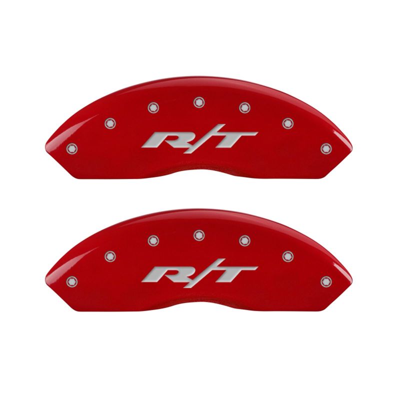 MGP 4 Caliper Covers Engraved Front & Rear RT Red finish silver ch MGP