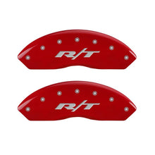 Load image into Gallery viewer, MGP 4 Caliper Covers Engraved Front &amp; Rear RT Red finish silver ch MGP