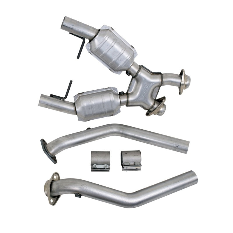 BBK 96-98 Mustang 4.6 GT High Flow X Pipe With Catalytic Converters - 2-1/2 - eliteracefab.com