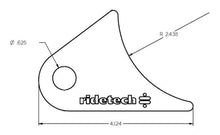 Load image into Gallery viewer, Ridetech Large Rear Axle Tab for Tri Link No Powdercoat