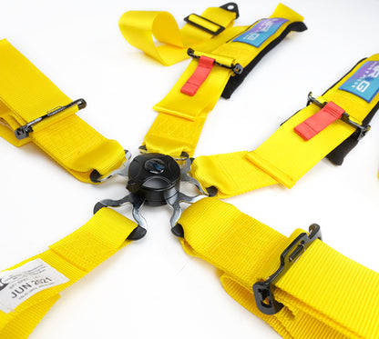 NRG 5PT 3in. Seat Belt Harness / Cam Lock - Yellow - SBH-B6PCYL