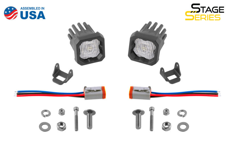 Diode Dynamics Stage Series C1 LED Pod - White SAE Fog Standard ABL (Pair) Diode Dynamics
