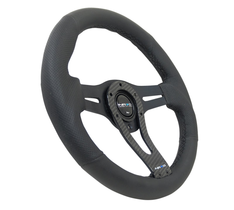 NRG Sport Reinforced Steering Wheel 320mm Carbon Center Spoke - eliteracefab.com