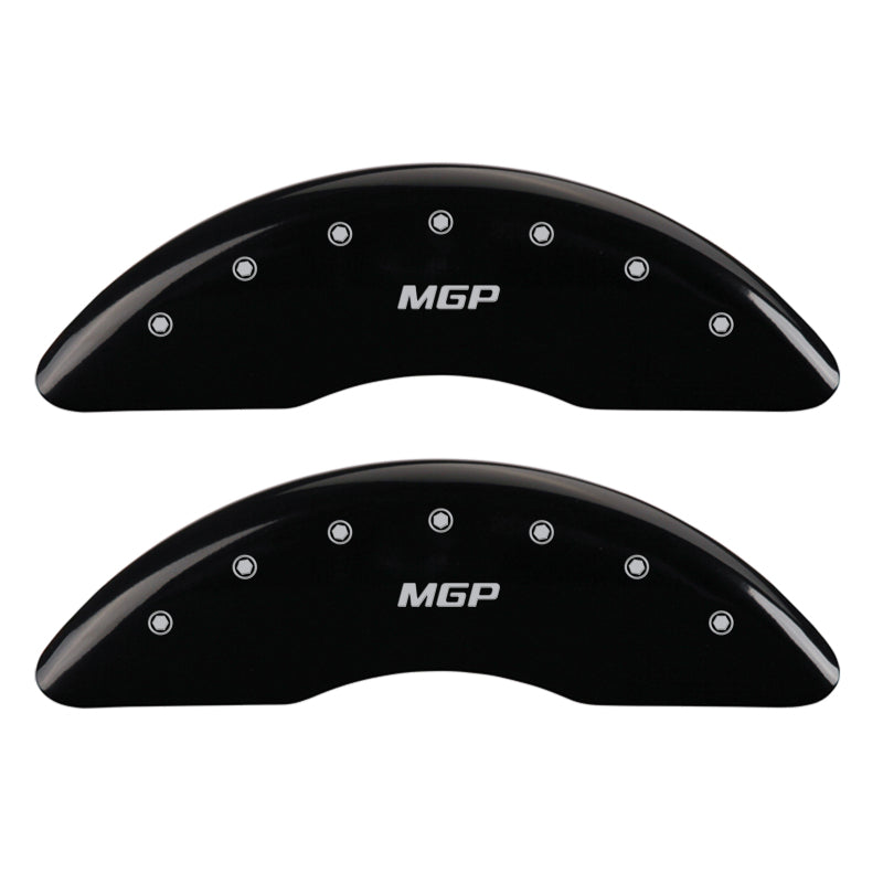 MGP 4 Caliper Covers Engraved Front & Rear MGP Black finish silver ch MGP