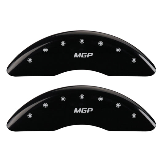 MGP 4 Caliper Covers Engraved Front & Rear MGP Black finish silver ch MGP