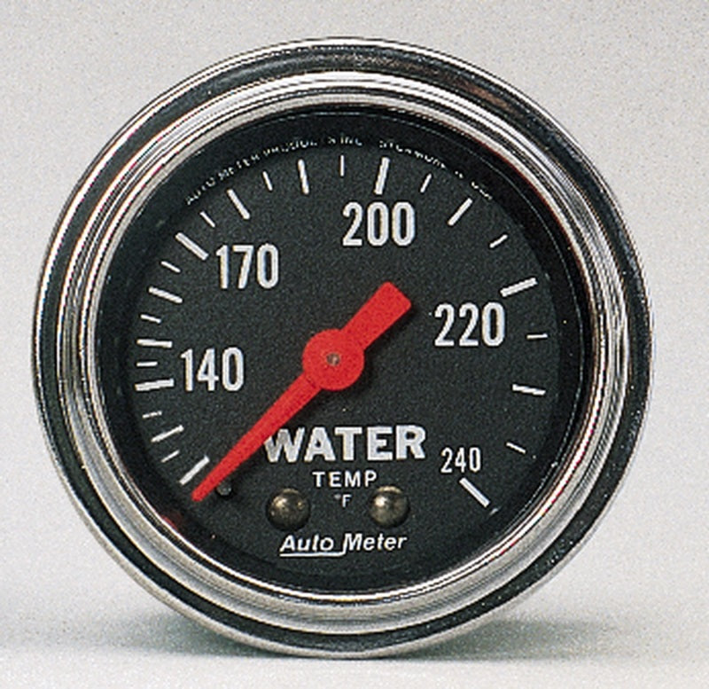 AutoMeter Gauge Water Temp 2-1/16in. 120-240 Deg. F Mechanical Traditional Chrome 2432