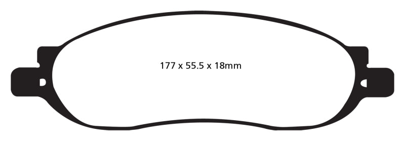 EBC 05-07 Ford F250 (inc Super Duty) 5.4 (2WD) Yellowstuff Rear Brake Pads - eliteracefab.com