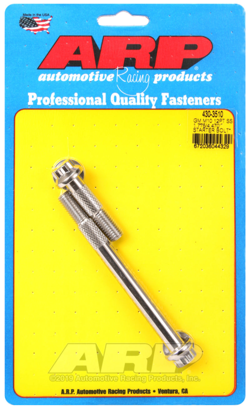 ARP GM M10 12pt SS 1.775/4.470in Starter Bolt Kit ARP