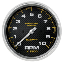 Load image into Gallery viewer, Autometer Marine Carbon Fiber 5in 10K RPM In-Dash Tachometer Gauge