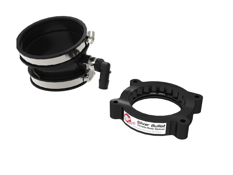 aFe 2020 Vette C8 Silver Bullet Aluminum Throttle Body Spacer / Works With Factory Intake Only - Blk - eliteracefab.com