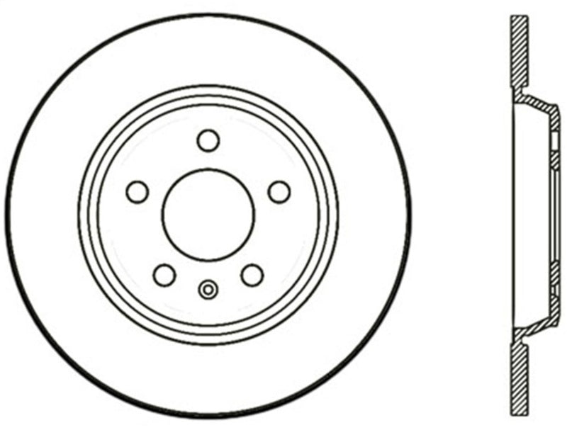 StopTech Power Slot 09-10 Audi A4/A4 Quattro / 08-10 A5 / 10 S4 Rear Right Drilled Rotor - eliteracefab.com