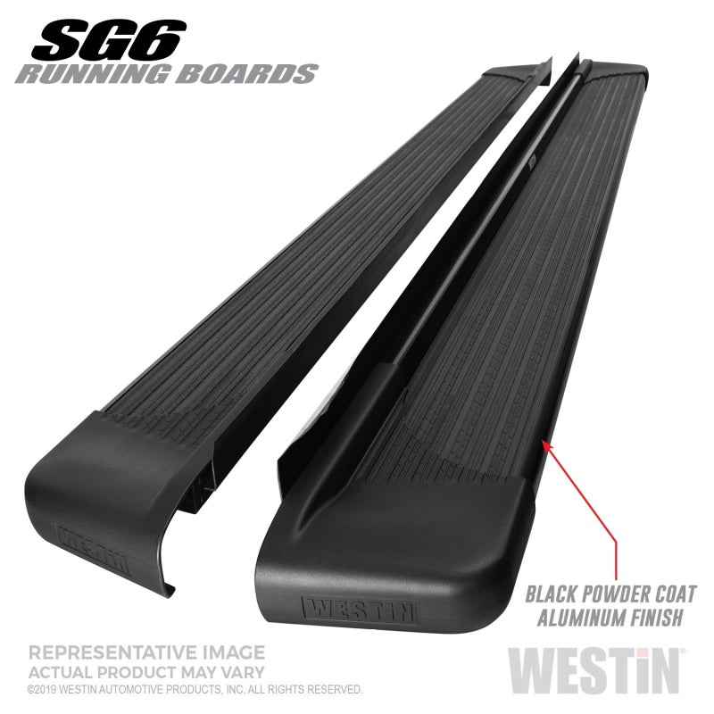 Westin SG6 Black Aluminum Running Boards 79 in - eliteracefab.com