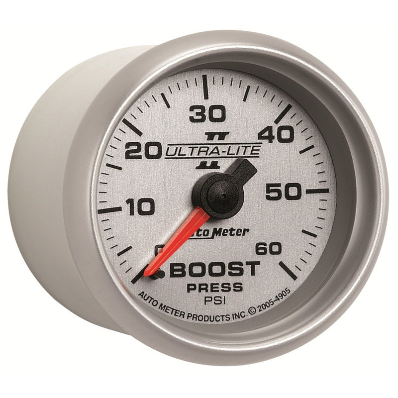 Autometer Ultra-Lite II 52mm 0-60 PSI Mechanical Boost Gauge 4905