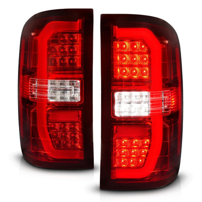 ANZO 14-18 GMC Sierra LED Taillights Red/Clear 311466