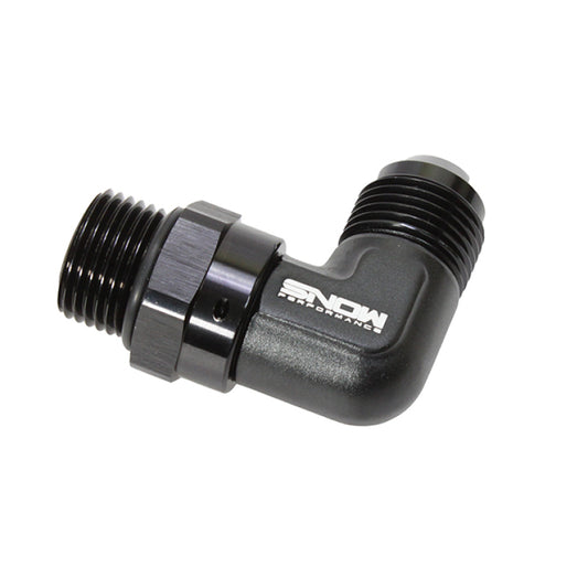 Snow Performance -10 ORB to -10AN 90 Degree Swivel Fitting (Black) - SNF-60119