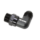 Snow -10 ORB to -10AN 90 Degree Swivel Fitting (Black)